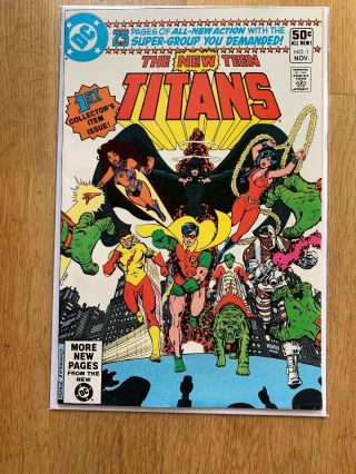 Teen Titans 1 Vf/nm 9.  0 Dc 1980 George Perez,  First Full Team