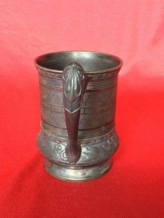 Extremely Rare Antique Middletown Plate Co.  Ornate Hard White Metal Cup 127 5