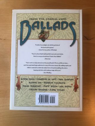 Charles Vess ' s Book of Ballads Neil Gaiman Jeff Smith HC 2