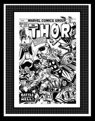 Gil Kane Thor 222 Rare Production Art Cover