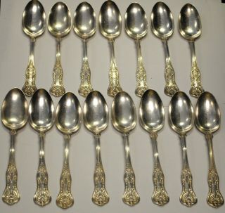 Antique Sterling Silver Tea Spoons J.  E.  Caldwell & Co King Pattern