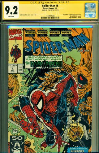 Spider - Man 6 Cgc 9.  2 Wp Ss Signed By Stan Lee - Mcfarlane Artwork - Ghost Rider