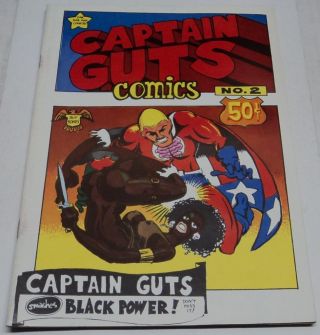 Captain Guts Comics 2 (print 1969) Larry Welz (fn) Rare