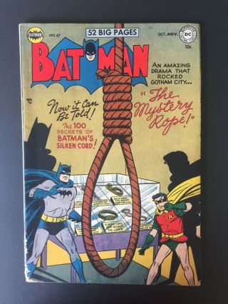 Batman No.  67 Golden Age Comic 1951 - The Mystery Rope (52 Big Pages)
