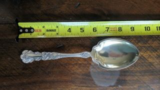 Sterling Silver Art Nouveau Foral Serving Spoon Gold Wash 80 Grams