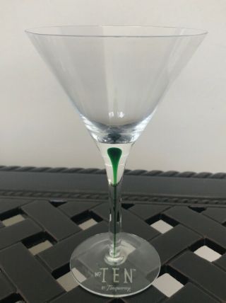 Tanqueray No 10 Martini Glass With Green Teardrop Stem