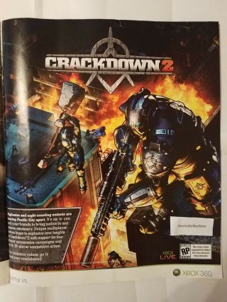 Crackdown 2 Video Game Print Ad Poster 2010 Xbox 360 Ruffian Games