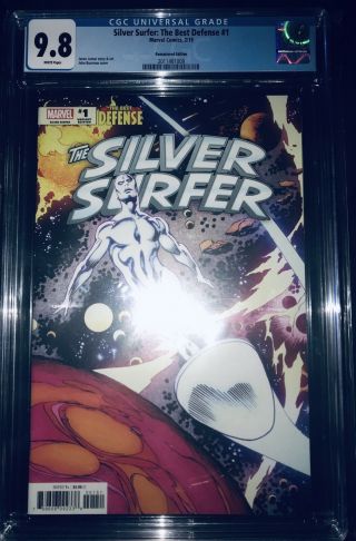 Defenders The Best Defense Silver Surfer 1 - 1:200 Buscema Variant Cgc 9.  8