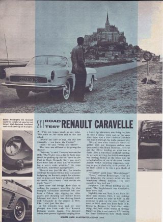 1959 Renault Caravelle 5 - Page Road Test / Article / Print Ad