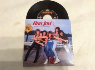 Bon Jovi You Give Love A Bad Name 7  1986 Portuguese Edition Exc