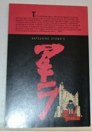 Akira 1 Epic Comics First Printing 1st Kaneda Tetsuo Katsuhiro Otomo 1988 COLOR 2
