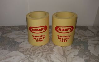 Vtg Kraft/ Lender ' s Bagels Can Koozie / Set of 2 3