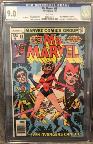 Ms.  Marvel 18 Cgc 9.  0 First Full Mystique