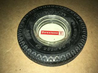 Vintage Firestone Transteel Radial Tire Advertising Ashtray