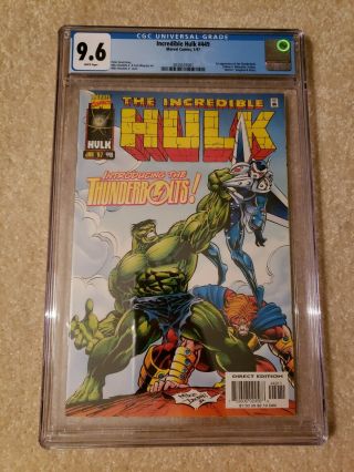 Incredible Hulk 449 Cgc 9.  6,  Perfect Case Marvel Comics 1st Thunderbolts