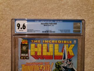 Incredible Hulk 449 CGC 9.  6,  perfect case Marvel Comics 1st Thunderbolts 2