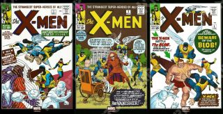 Marvel Mexico X - Men 1 - 3 1st Appearance Of The X - Men Foil Reprint