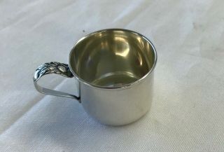 Vintage Sterling Silver Christening Baby Cup By Lunt 551
