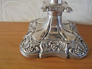 Vintage Ornate Silver Plated 3 Sconce Candelabra 3