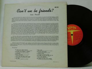 Jane Powell LP Can ' t We Be Friends? on Verve jazz 2