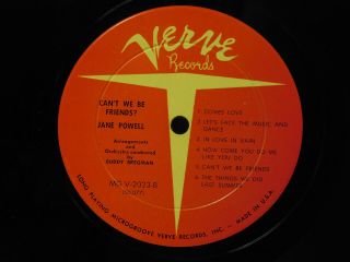 Jane Powell LP Can ' t We Be Friends? on Verve jazz 4