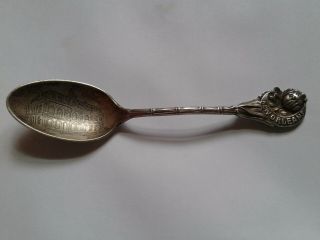 Antique Sterling Silver A.  B.  Griswold Orleans Fancy Teaspoon " The Cabildo "