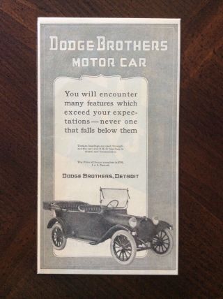 1914 Vintage Ad Dodge Brothers Motor Car Fantastic