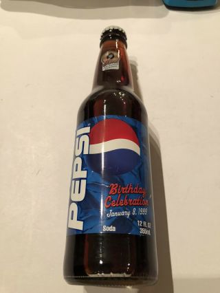 Elvis Presley Pepsi Bottle,  12 Oz Bottle,  Birthday Celebration 1999,