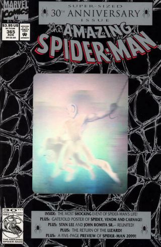 Spider - Man 365 1st Spider - Man 2099 Fantasy 15 Hologram Homage Nm