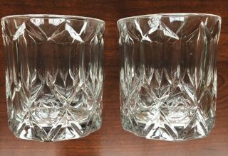 Crown Royal Embossed Logo Rocks Lo Ball Whisky Glass Cathedral/diamond
