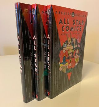 All Star Comics Volumes 2,  6,  & 7 Dc Archive Editions Hardcover Gns