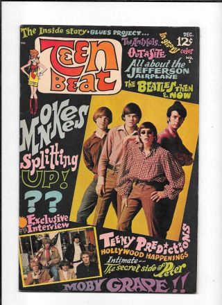Teen Beat 1 == Vf,  Monkees Beatles Bee Gees Vintage Rock N Roll 1967