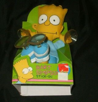 Vintage 1990 The Simpsons Bart Simpson Stick - On Doll Nip