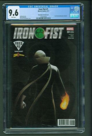 Iron Fist 1 2017 Cgc 9.  6 Christopher Fried Pie Variant Edition Black Cover