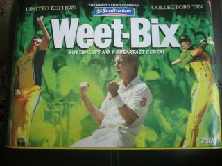 Vintage Sanitarium Weet - Bix Limitd Edition Austalian 2004 Cricket Tin