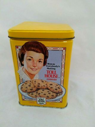Vintage Advertising Nestle Toll House Morsels Cookies Metal Tin Can Container
