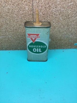 Vintage Conoco Household Oil Tin