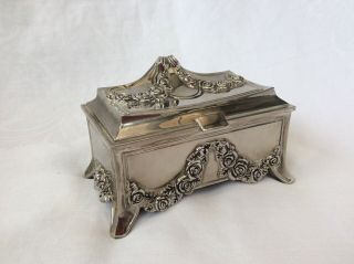 Silver Plated Jewellery Box With Velvet Lining