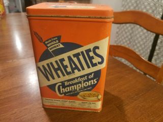 Vintage Wheaties Breakfast Of Champions Cereal Advertisement Tin