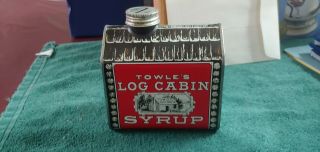 General Foods Towle ' s Log Cabin Syrup Tin Bank Advertising Home Sweet Home 1979 3
