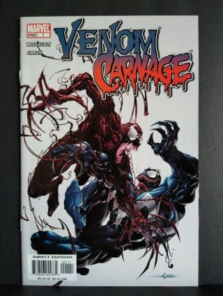 Venom Vs.  Carnage 1 Nm - First Appearance Of Toxin Patrick Mulligan 2004 Marvel