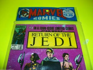 Vtg Star Wars Rotj Return Of The Jedi Marvel Comic Book 1 - 4