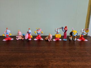 1987 Disney Roger Rabbit,  Baby & Jessica Pvc Figures; 9 Pc Set;