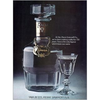 1973 Tava Liqueur: Making Vodka For 150 Years Vintage Print Ad