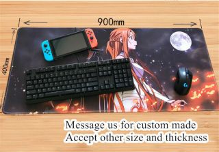 Mario Bros.  Bowsette Anime Large Mouse Pad PC Keyboard Mat Gaming Playmat 2