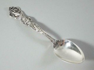 Sterling Silver Souvenir Spoon - Month Of January / Zodiac Sign - 5 7/8 "