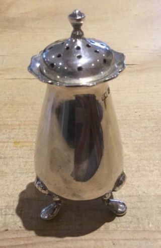 Antique Solid Sterling Silver Pepper Shaker Pot H Wilkinson Sheffield