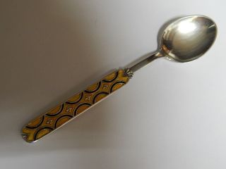 Norway Sterling Silver,  Enamel Spoon By Einar Modahl Oslo