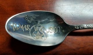 Antique Shriner Almas 1900 Imperial Session Souvenir Spoon Us Silver Co (oneida)