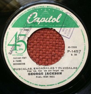 George Jackson - Chile Rare Promo Single Capitol 45 Rpm 7 " 1969 Ex Northern Soul